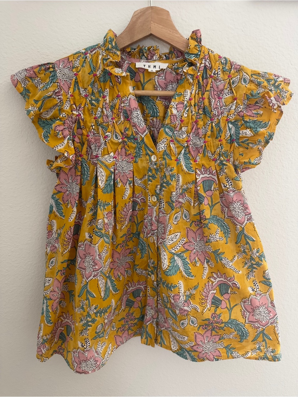 THML Flutter Sleeve Cotton Blouse